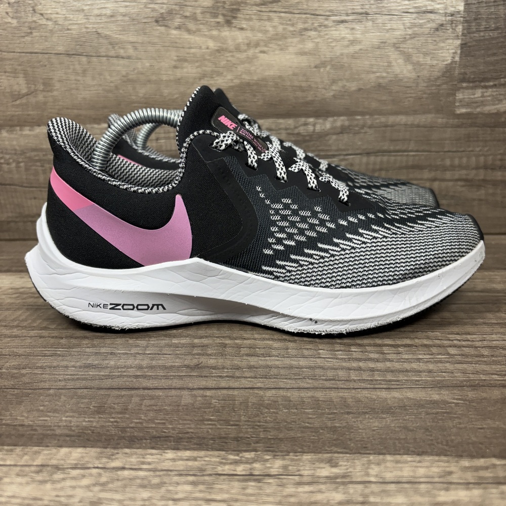 Nike Zoom Winflo Black Pink Womens US Size 7 EUR 38 CN2163-001 Running Shoes